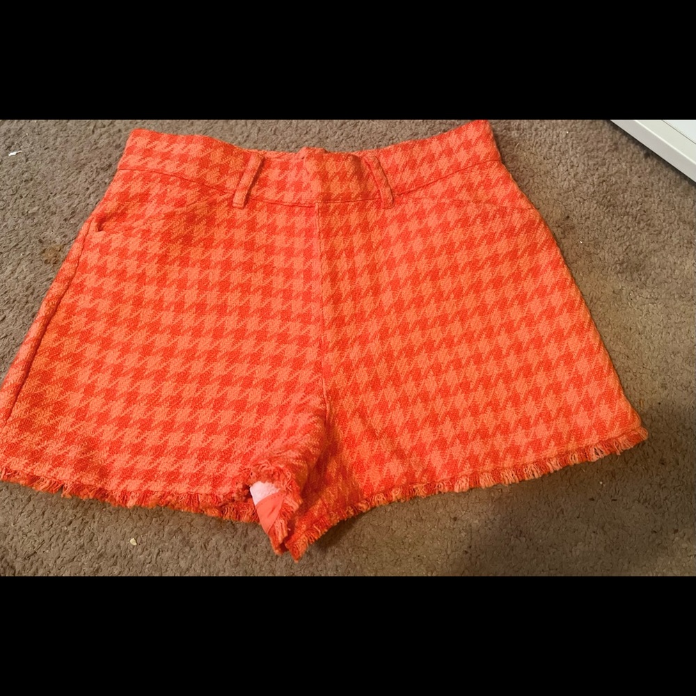 Zara orange shorts